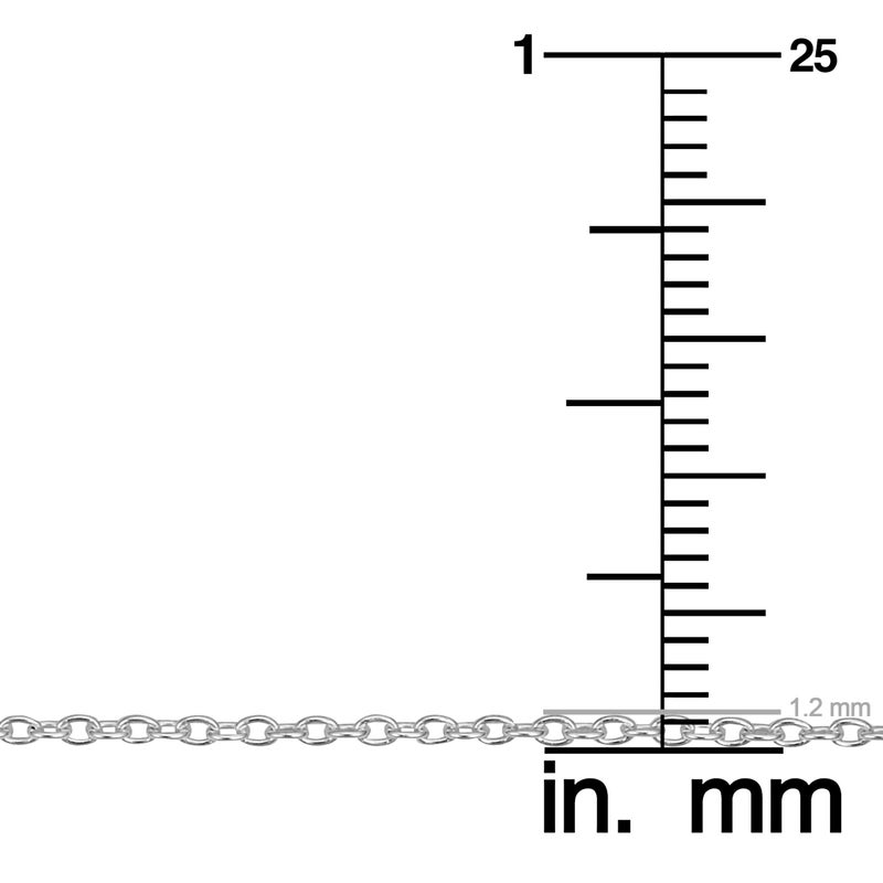 Kooljewelry Sterling Silver Round Cable Chain Necklace (1.2 mm, 40 inch) - Image 4
